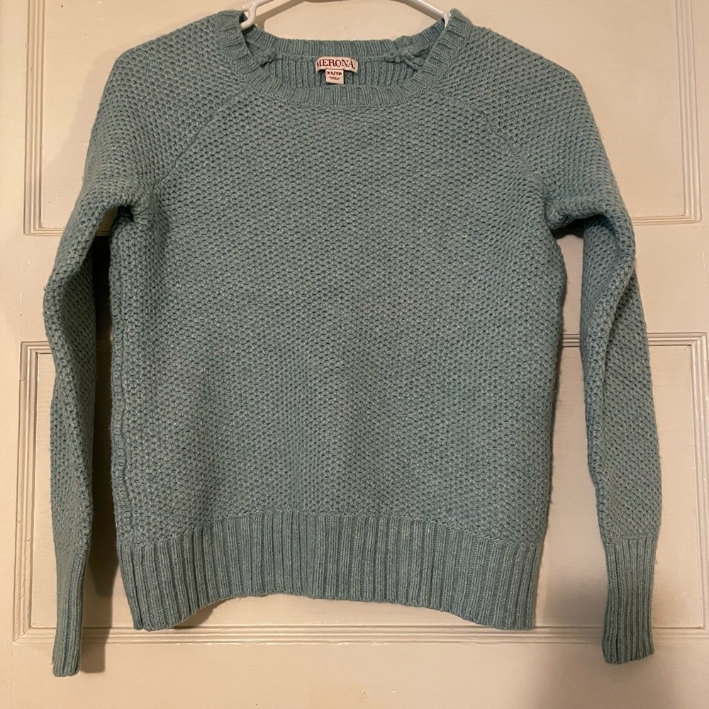 Light Blue Knit Sweater Merona XS
